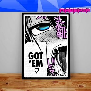 Got Em Kawaii Anime Eyes Sneakerhead Cute Hypebeast Poster Decor Sneaker App W